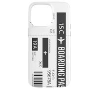 Airplane Boarding Pass Airline Ticket Funny Travel Gifts Case for iPhone 15 Pro Max