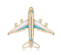 Airplane Brooch Pin Alloy Airplane Enamel Pin Air Vehicle Lapel Pin Cute Enamel Brooches Plane Pins Badges Clothing Decoration Women Men Jewelry