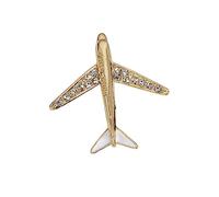 Airplane Brooch Pin Exquisite Portable Simple Lapel Pin for Dance Scarf Coat