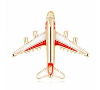 Airplane Brooch Pins Creative Enamel Red Blue Miniature Aircraft Plane Small Lapel Pin for Women Men Flight Attendant Aviator Pilot Traveller Holiday Party Dress Suit Hat Bag Jewelry Accessories, S