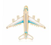 Airplane Brooch Pins Creative Enamel Red Blue Miniature Aircraft Plane Small Lapel Pin for Women Men Flight Attendant Aviator Pilot Traveller Holiday Party Dress Suit Hat Bag Jewelry Accessories, S