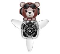 Airplane Car Air Freshener - Bear Rotating Propeller Vent Clip Aromatherapy Diffuser | Car Interior Decoration Odor Removal Fragrance Decoration for Vehicle Dashboard Air Outlet Accessories