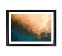Airplane Chasing The Light in Abstract Framed Print | A2 Black Framed Wall Art | Ready to Hang | Abstract Vehicle Picture | Living Room Bedroom Lounge Office