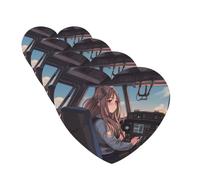 Airplane Cockpit Car Air Freshener Cards Set of 4 Pieces Long Lasting Hanging Scented Cards for Bedroom Wardrobe Car Aromatherapy Tablets for Men Women Rearview Mirror Pendant