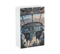 Airplane Cockpit Cigarette Case Stylish Lightweight Pocket Holder Case for Smoke Waterproof Cigarette Dispenser Cigarettes Accessories for Outdoor Camping Hiking