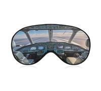 Airplane Cockpit Eye Mask Sleep Mask for Side Sleeper Women Men Pressure-Free & Light Block-Out Blindfold Soft Comfortable Eye Covers Breathable Blindfold Adjustable