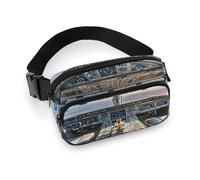 Airplane Cockpit Fanny Pack Belt Bag with Adjustable Strap Fashion Waist Bag for Outdoor Sports Hiking