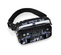Airplane Cockpit Fanny Pack for Men Women, Durable Sling Chest Bag with Adjustable Strap & Large Pocket, Small Crossbody Bag for Running, Hiking, Cycling, Travel