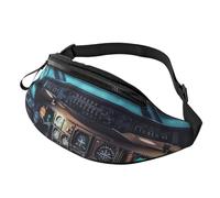 Airplane Cockpit Fanny Pack for Men Women Fashion Running Waist Packs Waterproof Crossbody Bags Everywhere Belt Bag with Adjustable Strap Sports Hip Pack for Travel Wallet