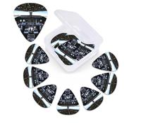 Airplane Cockpit Guitar Picks 12 Pack 3 Different Thickness Celluloid Guitar Plectrums with Guitar Pick Storage Box Personalized Guitar Pick for Acoustic Guitar Picks