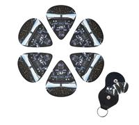 Airplane Cockpit Guitar Picks 6 Pack 3 Different Thickness Celluloid Guitar Plectrums with Guitar Pick Holder Personalized Guitar Pick for Acoustic Guitar, Electric Guitar, Bass, Ukulele