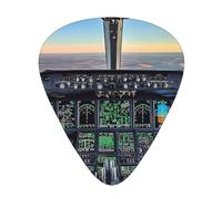 Airplane Cockpit Guitar Picks Gift Set - Smooth Durable Plectrums For Acoustic, Electric & Bass Guitar, Perfect Present For Guitar Lovers & Musicians
