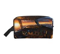 Airplane Cockpit Large Capacity Travel Toiletry Bag for Organizing Toiletries and Small Items Suitable for Travel Daily and Gym
