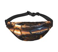 Airplane cockpit Large Fashion Crossbody Waist Bag, Travel Casual Boys Waist Bag, Suitable for Sports, Running, Cycling, Traveling, Fishing