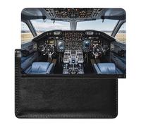 Airplane Cockpit Passport Holder ID Card Protector Case Holder Travel Pack Unisex-adult Waterproof Passport