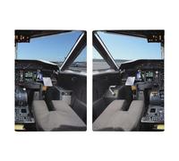 Airplane Cockpit Passport Holder Slim PU Leather Passports Wallet Portable Passports Protector Passport Cover