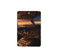 Airplane Cockpit Pattern Car Air Fresheners 4 Pcs Rectangle Hanging Aromatherapy Tablets Scented Fresheners For Bedroom Bathroom