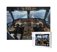 Airplane Cockpit Print Jigsaw Puzzle 500 Piece for Adults, Colourful Jigsaw Puzzles for Home Decoration Gifts Family Puzzle Perfect for Game Nights