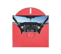Airplane Cockpit Red prints Greeting Cards 6x4-inch with Envelope | Perfect for writing greetings and thank-you notes