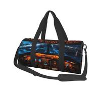 Airplane Cockpit. Round Travel Duffel Bag - Large Capacity Durable Carry-On Bag for Vacation, Gym, Short Trips