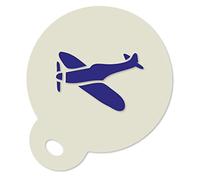 Airplane Coffee Duster Cake Cupcake Cookie Drinks Stencil 350 Micron Mylar 8.5cm