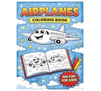Airplane Coloring Book for Kids Ages 4-8: Fun Jet Aircraft Coloring Pages with Passenger Planes, Cargo Jets, and Aviation Scenes | Easy and Cute Airplanes for Boys and Girls Who Love Flying