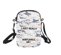 Airplane Crossbody Bag Airplane Lover Gifts Aviation Pilot Gifts Plane Gift I Just Really Like Airplanes Cell Phone Purse Bag