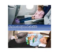 Airplane Cushion Extender for Kids, Portable Airplane Travel Footrest, Baby Airplane Bed with Side Pockets for Leg Rest