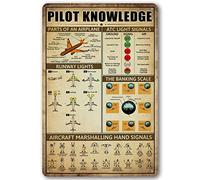 Airplane Decor For Home Aviation Art Wall Decor Air Plane Decorations For Boys Room Man Cave Garage Gifts For Aviation Lovers WWII Posters 20x30 CM Aluminum