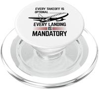 Airplane every takeoff is optional for pilots and aviation PopSockets PopGrip for MagSafe