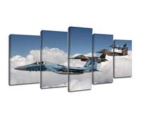 Airplane F-35A Lightning II Fighter Jet Fighter Poster Decorative Painting Canvas Wall Art Living Room Posters Bedroom Painting 60"(W) x30"(H)