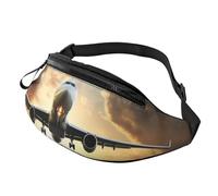 Airplane Fanny Pack for Men Women Crossbody Waist Bag Waterproof Sports Belt Bag Outdoor Hip Pack