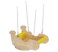 Airplane Ferret Hammock - Wooden Resting Swing, Small Pet Hanging Toy, Creative Wood Glider Bed, | Elevated Sleep Station Stable Nesting Habitat for Hamsters Chinchillas Guinea Pigs Accessorio