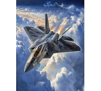 Airplane Fighter Jet Aviation Stamped Cross Stitch Kits for Beginners Adults - Preprinted 11CT Easy Pattern Needlepoint Kits, Arts and Crafts for Home Decor (11.8x15.7inch) A1077