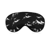 Airplane Flying Over Snowy Mountain Blackout Sleep Mask for Side Sleeper Soft Covers for Travel Essentials Nap