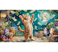 Airplane flying sunset clouds 1000 Pieces Puzzle for Adults - Hard Difficult Challenging Family Game Home Activity 75x50/1000pcs