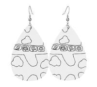 Airplane Flying Women'S Drop-Shaped Leather Earrings Are Suitable For Parties, Holiday Parties And Gifts.
