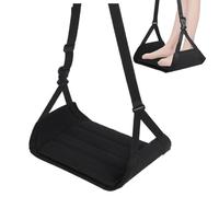 Airplane Foot Hammock - Airplane Footrest | Foot Sling for Air Travel | Large Adjustable Desk Feet Hammock with Removable Support Base | Comfortable Feet Hanger | Portable Travel Accessories