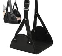 Airplane Foot Hammock - Comfortable Adjustable Footrest Suspension For Airplane Tray Tables | Support Travel Feet With Padded Cushion, Lightweight, Compact And Portable For Long