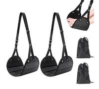 Airplane Foot Hammock for Flight - 2 Pcs Airplane Foot Rest, Adjustable Leg Hammock for Flight with Breathable Mesh, Travel Essentials Hammock for Leg Comfort Long Flights, Travel, Office