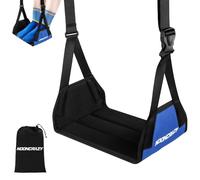 Airplane Foot Hammock, No Collapse Foot Rest for Plane Travel with Extended Adjustment Strap, Portable Desk Foot Hammock with Thickened Foam, Foot Sling Travel Essentials to Relax Your Feet