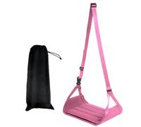 Airplane Foot Hammock, Plane Foot Rest with Detachable Support Plate & Adjustable Strap Travel Foot Leg Rest for Airplane Bus Home Office