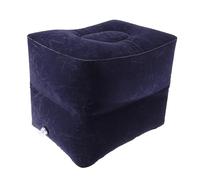 Airplane Foot Rest Resting On Cat Bus Pillow Inflatable Travel(Deep Blue)