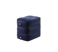 Airplane Footrest 1Pcs Inflatable Cushion, Footrest, Stool, Travel, Three-Layer Flocking, Adjustable Foot(DEEP Blue)
