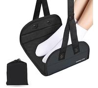 Airplane Footrest Made with Premium Memory Foam, Portable Foot Hammock with Comfortable No Clashing Base, Airplane Travel Accessories to Reduce Swelling and Soreness, Gifts for Travelers