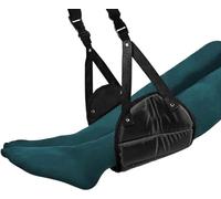 Airplane Footrest, Plush Fabric, Portable Footrest Made with Premium Memory Foam Flight Carry-On Travel Essential Adjustable Height Foot Rest Travel Accessories Footrests Hammock