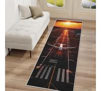 Airplane Hallway Runner Rug, Plane Airport Carpet Runner Non-Slip Washable Soft Short Pile Rug for Entryway Kitchen Bedroom Home Decor, 50x150cm Rf5V168a