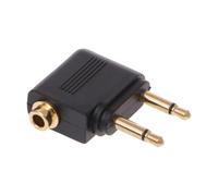 Airplane Headphone Adaptor - Plane Headphone Adapter, Headphone Airplane Adapter, Portable Double Headphone Adapter, Lightweight Aviation Headsets & Intercoms For Movie Dialogues, Music Melodies