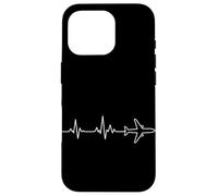 Airplane Heartbeat Aviation Commercial Pilot Flight Plane Case for iPhone 16 Pro