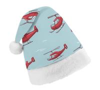 Airplane Helicopters Christmas Hat Santa Cap Child